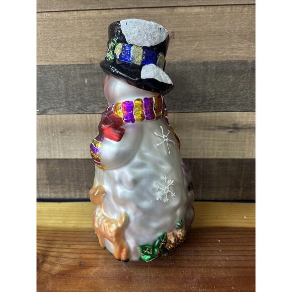 VTG 2004 Thomas Pacconi Classics Snowman Glass Figurine 13” Tall -no Base - Picture 2 of 5